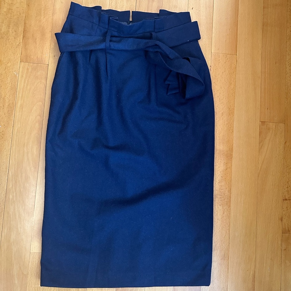 Boden Navy Midi Skirt